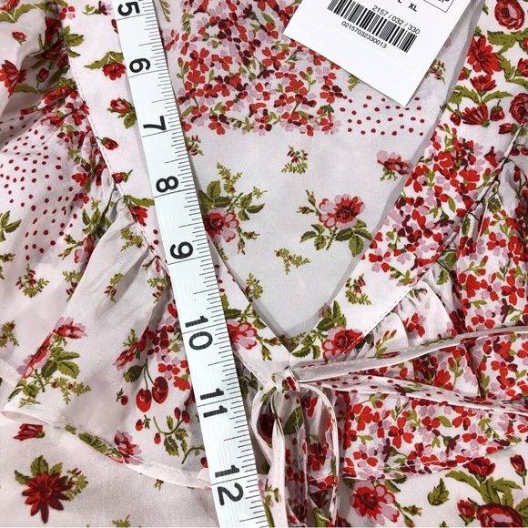 Zara NWT Floral Blouse Sz XS - Picture 9 of 10